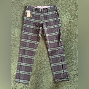 Men's Ralph Lauren 32x30 plaid slim stretch pants NWT